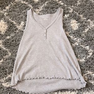 Gray Buttoned Tank